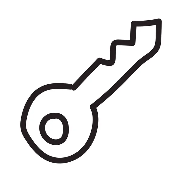 Ключ Плоский Значок Ізольований Білому Тлі Вектор Ілюстрація — стоковий вектор