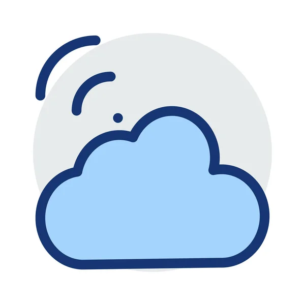 Cloud Draadloze Signaal Vectorillustratie — Stockvector