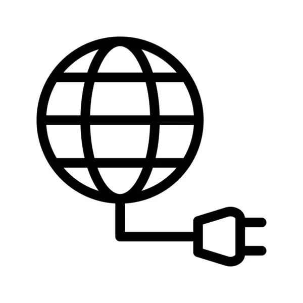 Глобальная Иллюстрация Электрического Вектора Интернета — стоковый вектор