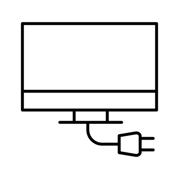 Illustration Vectorielle Adaptateur Écran Lcd — Image vectorielle
