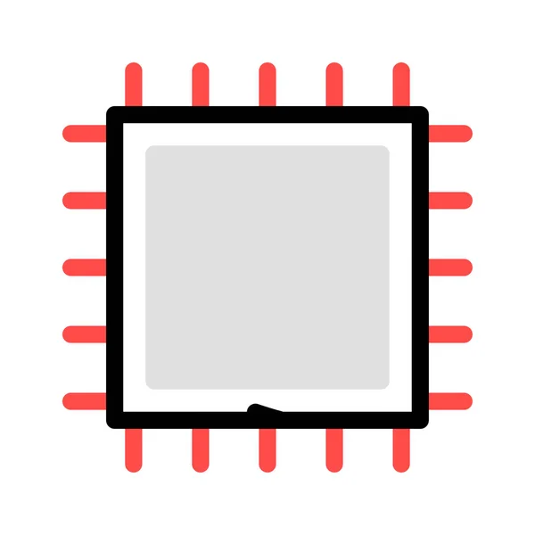 Chip Processore Cpu Vettoriale Illustrazione — Vettoriale Stock