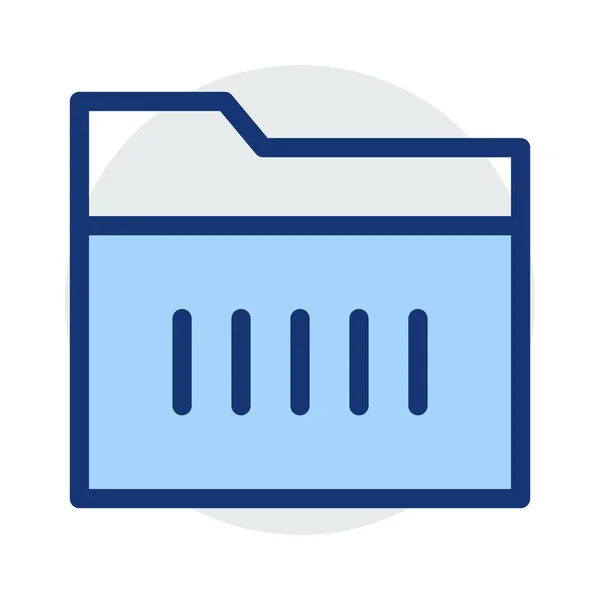 Folder Directory Archive Vector Illustration — Stock Vector