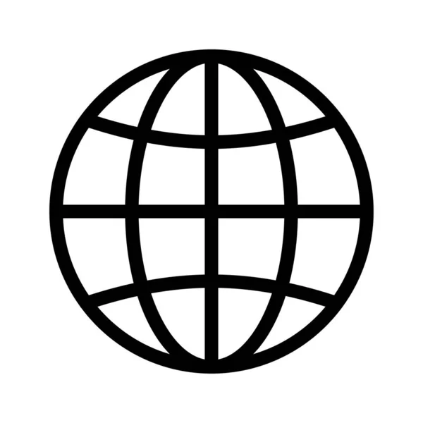 Browser Internet Vettoriale Globale Illustrazione — Vettoriale Stock