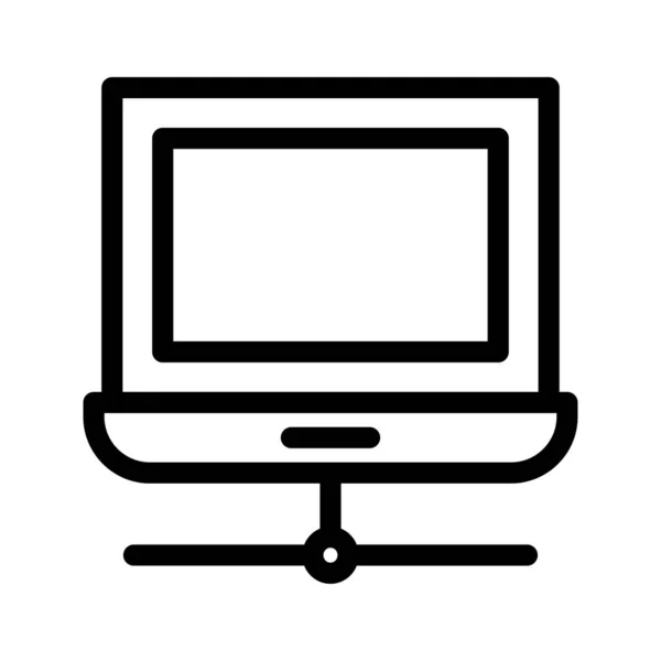 Laptop Udostępniania Sieci Wektorowej — Wektor stockowy