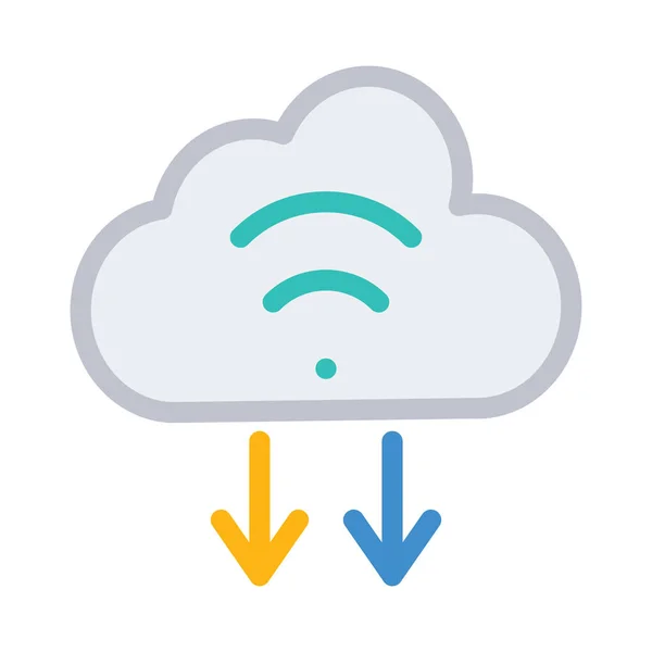 Télécharger Illustration Vectorielle Hébergement Cloud — Image vectorielle