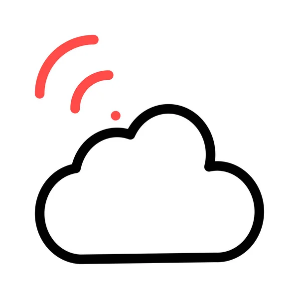 Illustration Vectorielle Signal Sans Fil Nuage — Image vectorielle