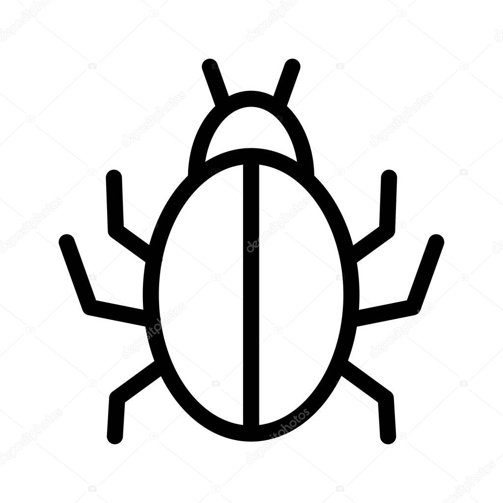 malware   bug  virus    vector illustration 