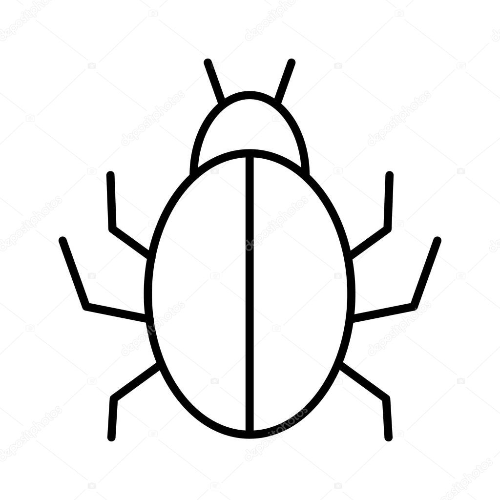 malware   bug  virus    vector illustration 