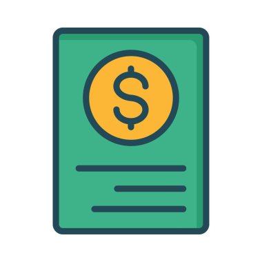 Fatura sayfası belge vektör çizim 