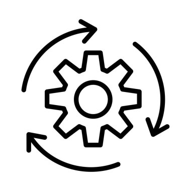 ayar işlemi dişli vektör çizim 