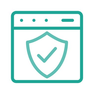 Beyaz arka plan, vektör, illüstrasyon izole güvenli kalkan düz simgesi