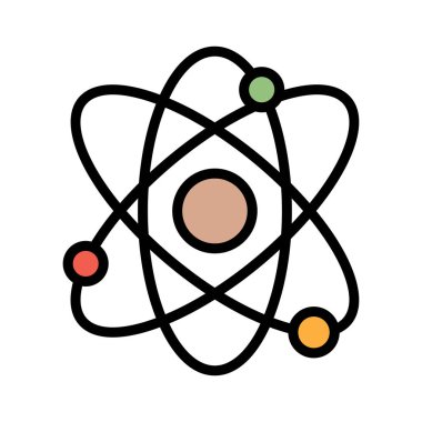 Atom bilim nükleer vektör çizim 