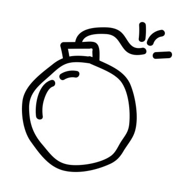 bomba düz simgesi beyaz arka plan, vektör, illüstrasyon izole