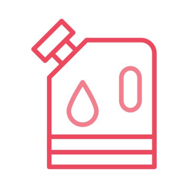 Petrol can düz beyaz arka plan, vektör, illüstrasyon izole simgesi