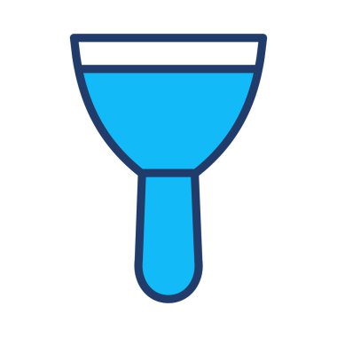 İnşaat faraş düz simgesi beyaz arka plan, vektör, illüstrasyon izole