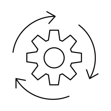 ayar işlemi dişli vektör çizim 