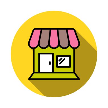 vektör çizim bina mağaza dükkan 