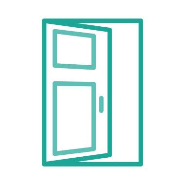 açık kapı girin vektör çizim 