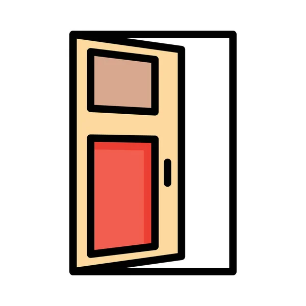 Açık Kapı Girin Vektör Çizim — Stok Vektör