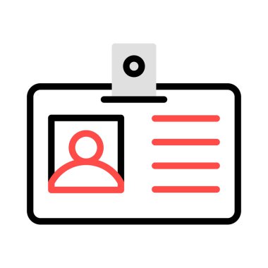 kimlik kartı kart vektör çizim 