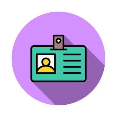 kimlik kartı kart vektör çizim 