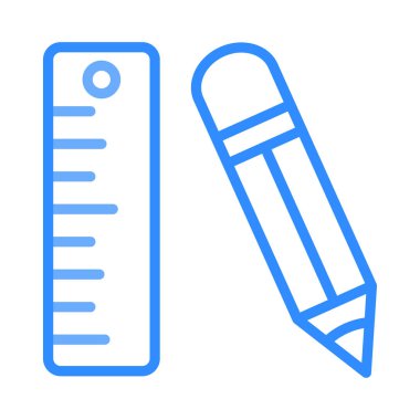 Cetvel mimari ölçü vektör çizim 