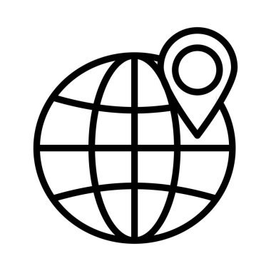 Dünya küresel vektör çizim Haritası 