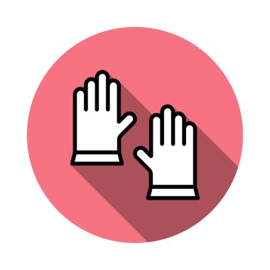 eldiven inşaat vektör çizim el 