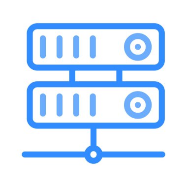 Web Hosting satır simge vektör çizim 