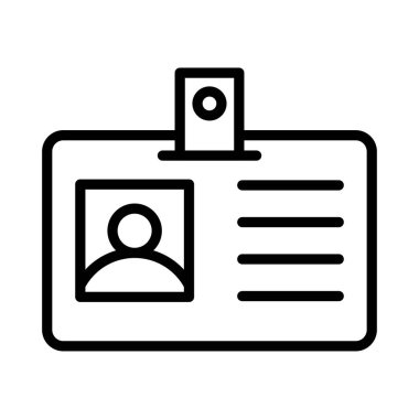 kimlik kartı kart vektör çizim 