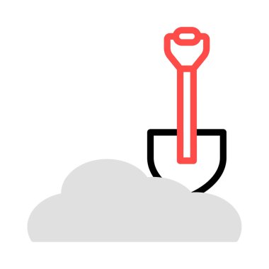 toprak spade inşaat vektör çizim 