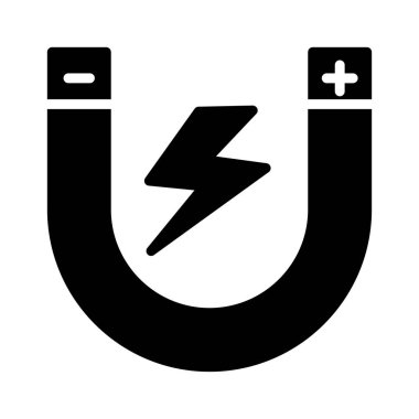 Beyaz arka plan, vektör, illüstrasyon izole mıknatıs düz simgesi