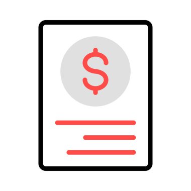 Fatura sayfası belge vektör çizim 