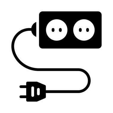 yuva ve beyaz arka plan, vektör, illüstrasyon izole fiş düz simgesi ile uzatma 