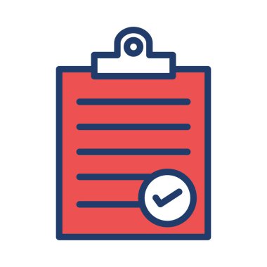 kabul edilen panosu düz simgesi beyaz arka plan, vektör, illüstrasyon izole