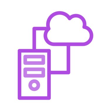 Web Hosting satır simge vektör çizim 