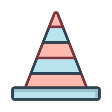 koni blok dur vektör çizim 