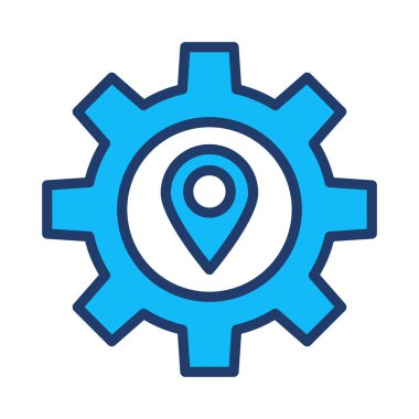 vites düz simgesi beyaz arka plan, vektör, illüstrasyon izole iğne konumu