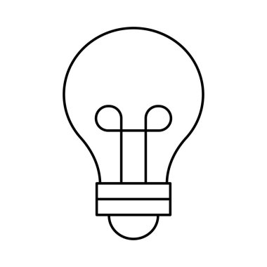 Beyaz arka plan, vektör, illüstrasyon izole ampul düz simgesi