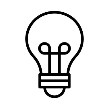 Beyaz arka plan, vektör, illüstrasyon izole ampul düz simgesi