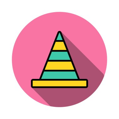 koni blok dur vektör çizim 