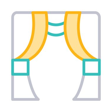 perde dekorasyon sahne vektör çizim 