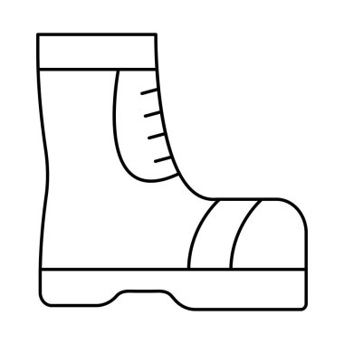 Beyaz arka plan, vektör, illüstrasyon izole koruyucu boot düz simgesi