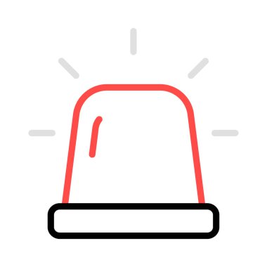 Siren alarm uyarı vektör çizim 