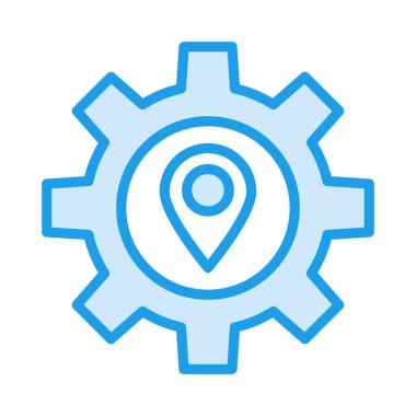 vites düz simgesi beyaz arka plan, vektör, illüstrasyon izole iğne konumu