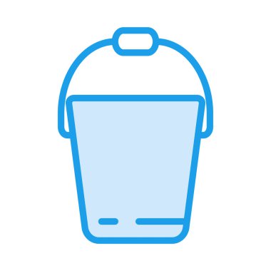 Beyaz arka plan, vektör, illüstrasyon izole temizlik kova düz simgesi