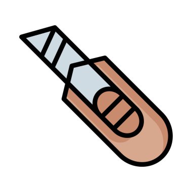 kesici bıçak inşaat vektör çizim 