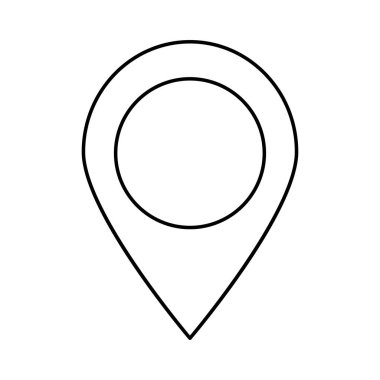 konumu PIN vektör çizim Haritası 