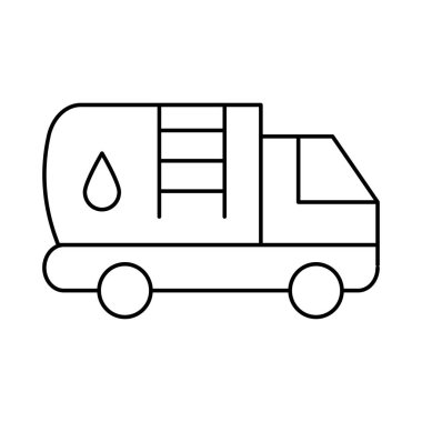 benzin tankeri yakıt vektör çizim 