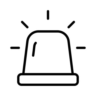 Siren alarm uyarı vektör çizim 